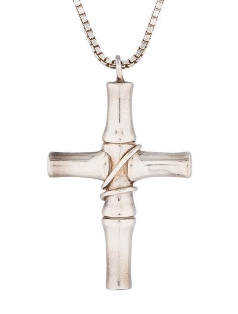 gucci necklace gg|gucci bamboo cross necklace.